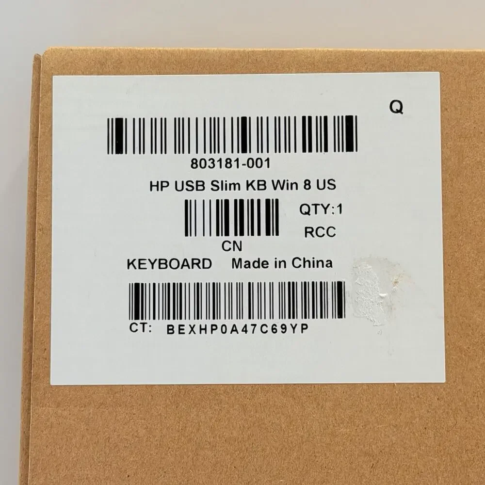 Genuine HP Keyboard 803181-001 USB Slim KB Win 8 US Black NIB